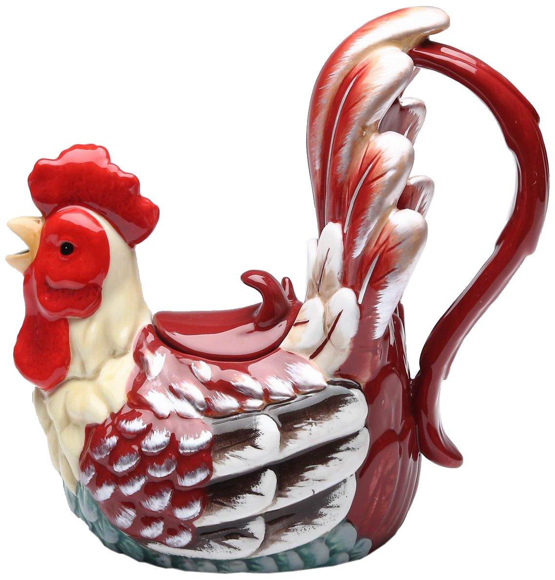 Appletree Design Appletree Design A Day in the Country Rooster Teapot, 7-1/2-Inch