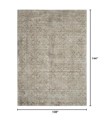 Nourison Kathy Ireland Worldwide Rustic/Vintage Floral/Botanical Area Rug, 9'x12' , Grey