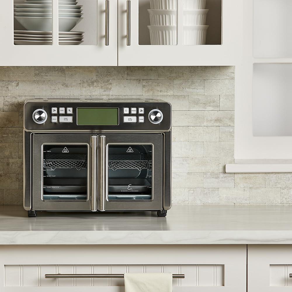 Emeril Lagasse Emeril Lagasse Dual Zone 360 Air Fryer Oven Combo with French Door, 25 QT Extra Large, Cook Two Foods in Different Ways, Up to 60% Faster from Frozen to Finish