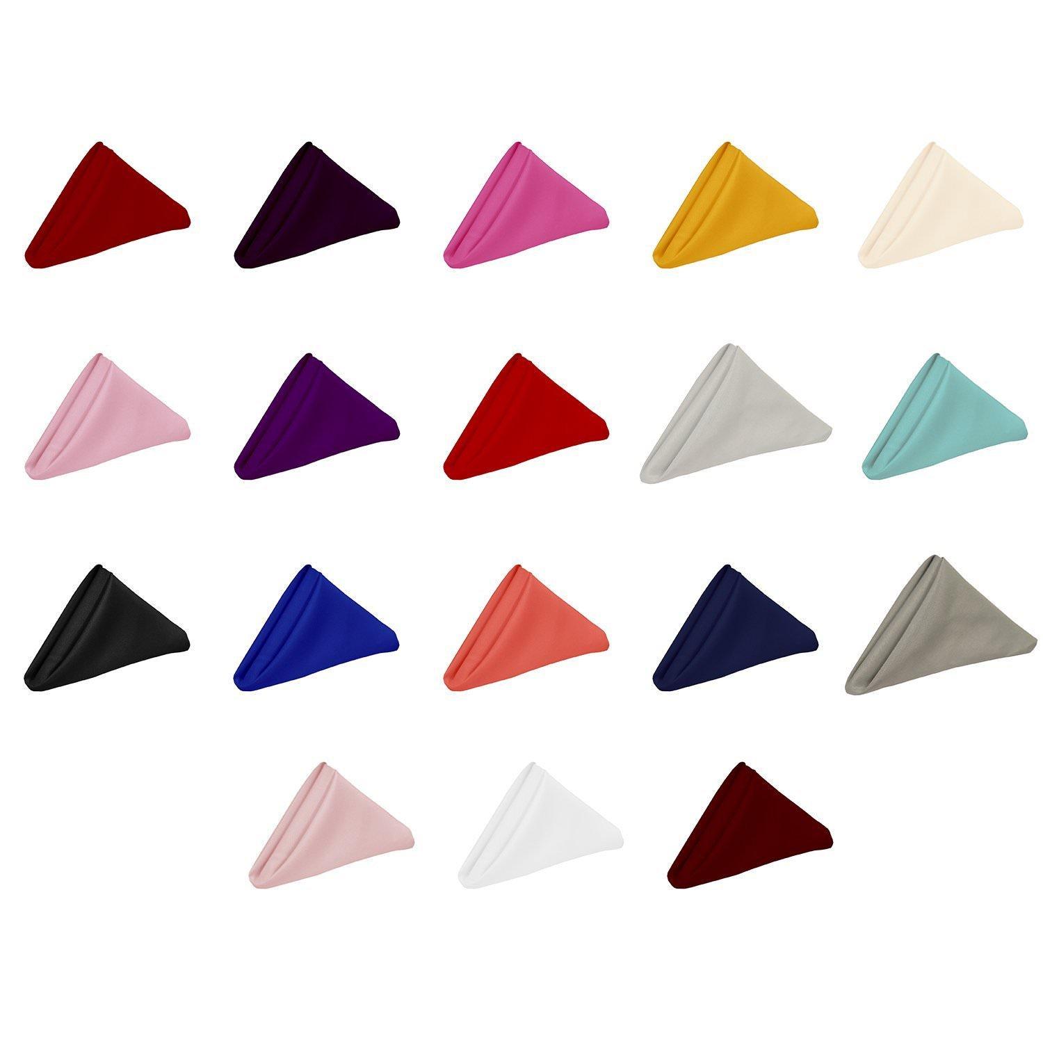 MOONLIGHT BEDDING Cotton Napkins - Cloth Dinner Table Napkins - Machine Washable and Home Use 100% Cotton Fabric - Pack of 100 (18 x 18 inch), Peach