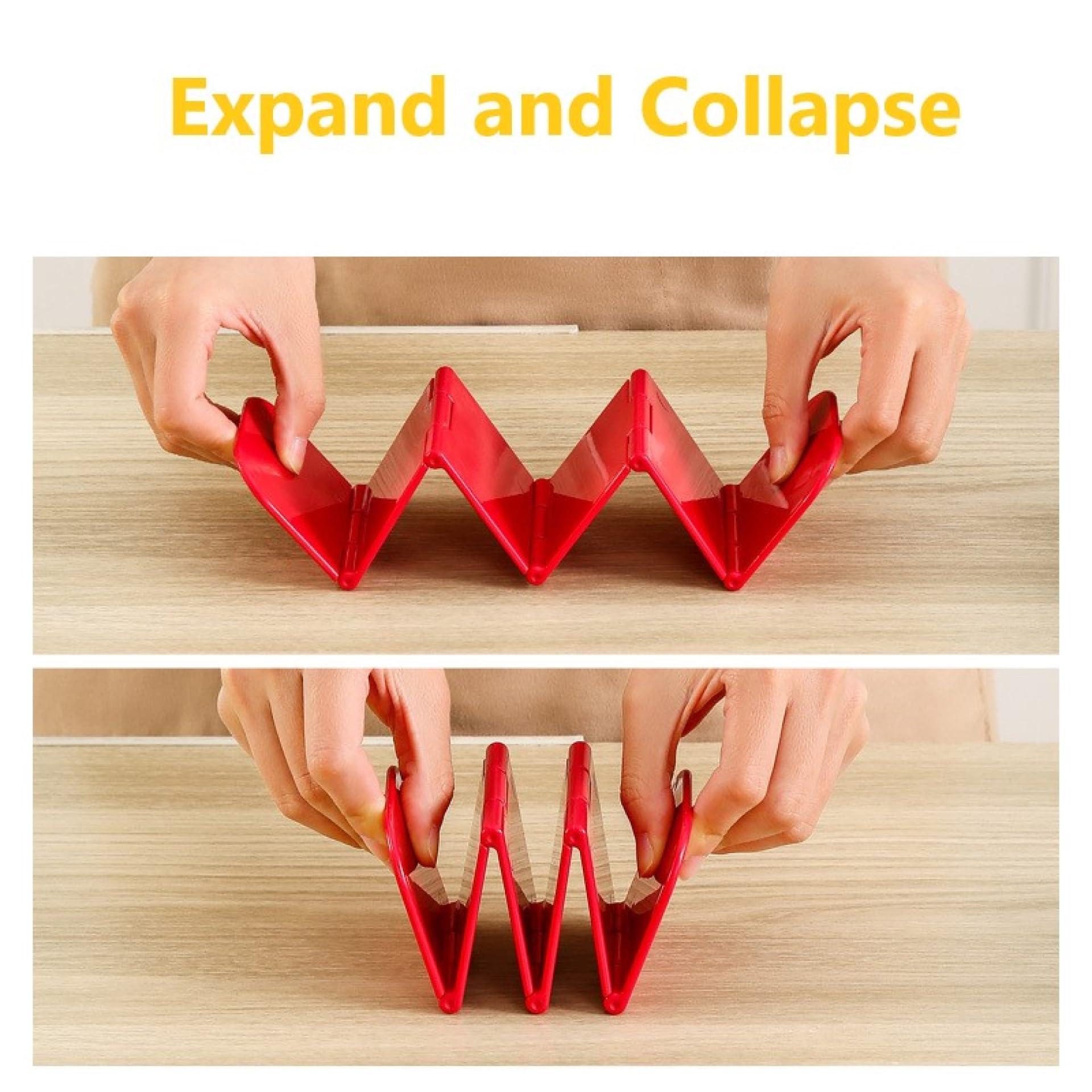 Generic Foldable Taco Holder Stand - 3 Packs (Non-Toxic, BPA Free - Dishwasher & Microwave Safe) Hold 3 Tacos, Hard Plastic Taco Rack, Party Serving Tray Set for Hard and Soft Shell Tacos Tortilla