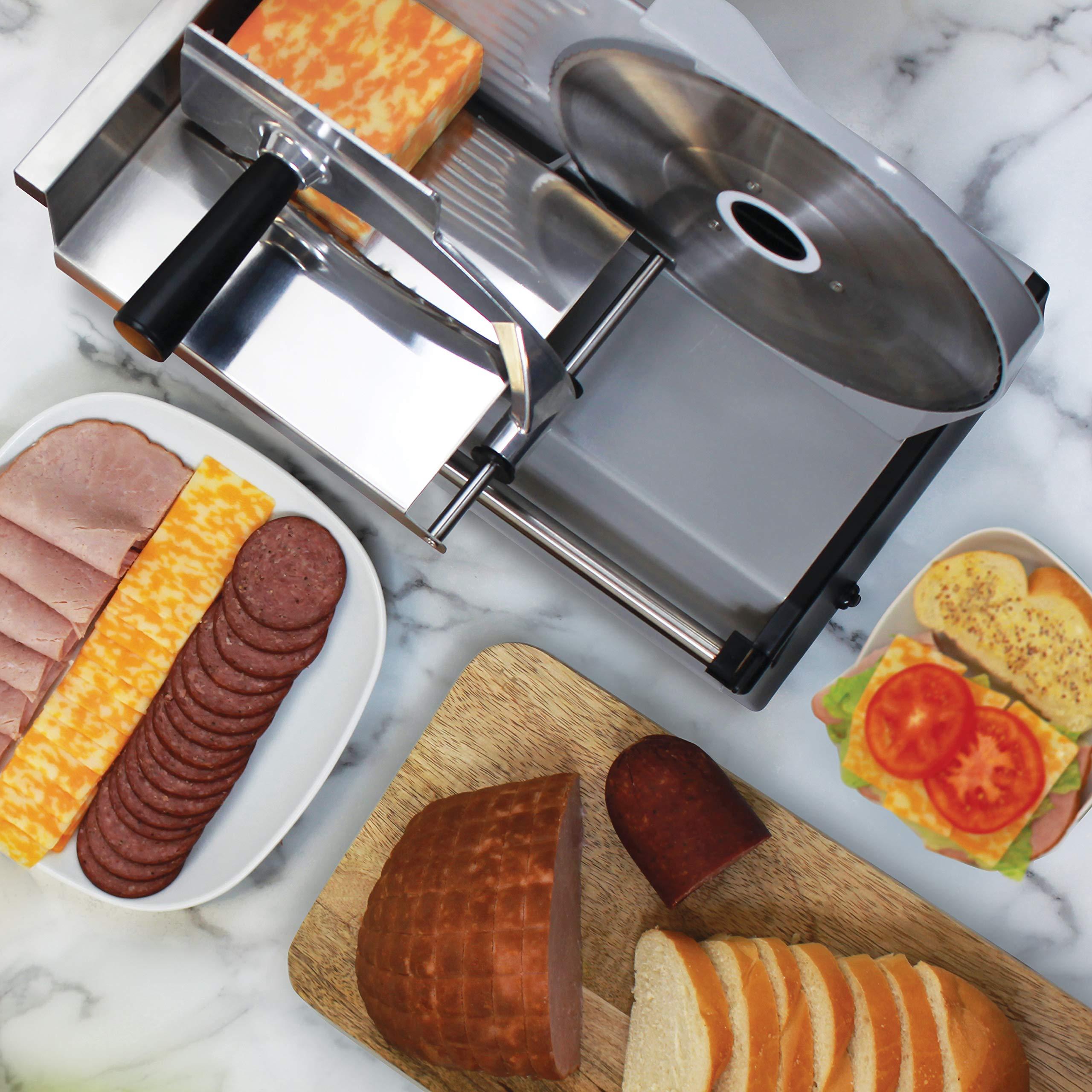 Nesco NESCO Stainless Steel Food Slicer Adjustable Thickness, 8.7\",Silver