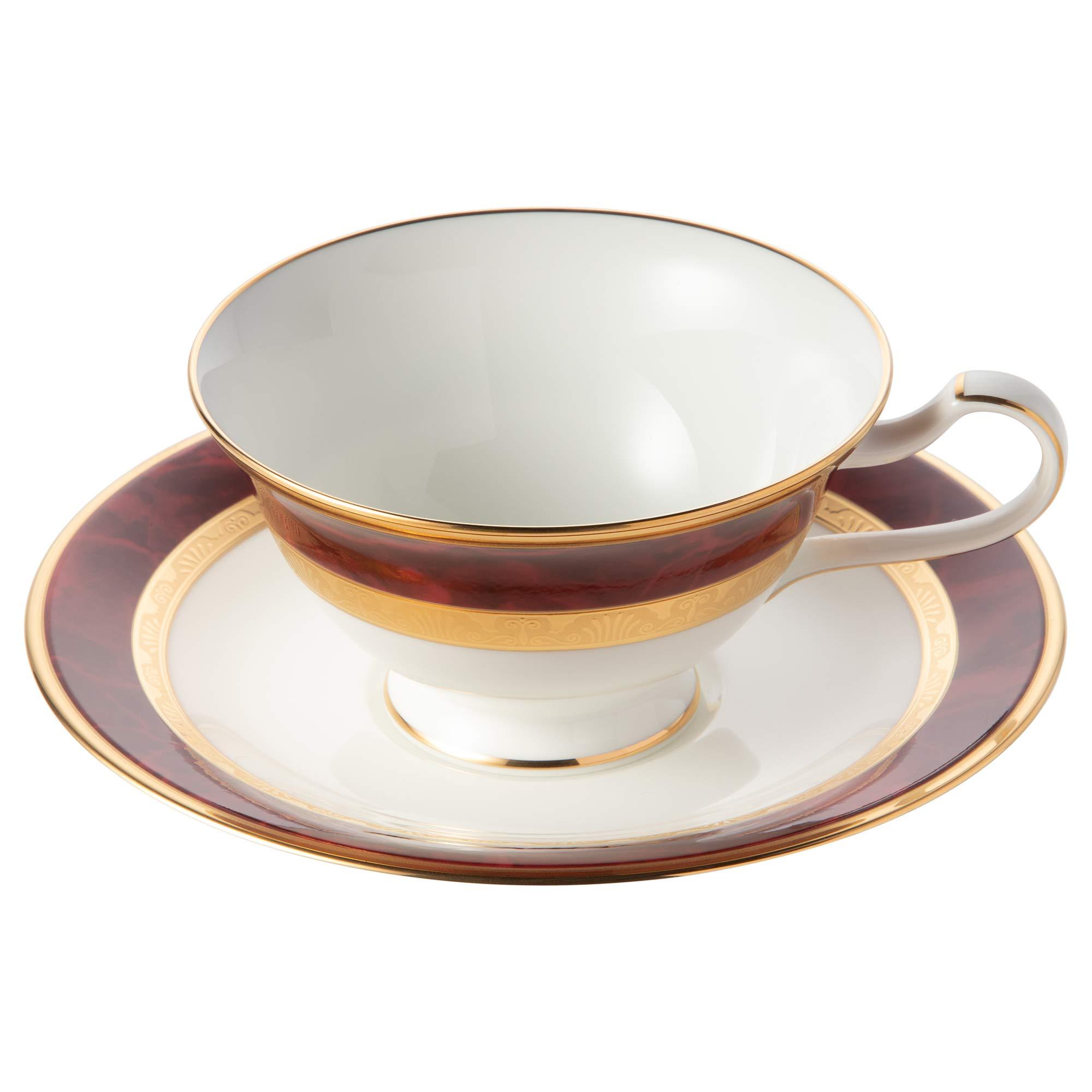 Noritake Noritake Y6988/47332 Cup & Saucer (Color Changing Pair Set) (COFFEE & TEA COFFEE) 220cc Fitzgerald & Hemingway 2 Guests Green Marron Bone China
