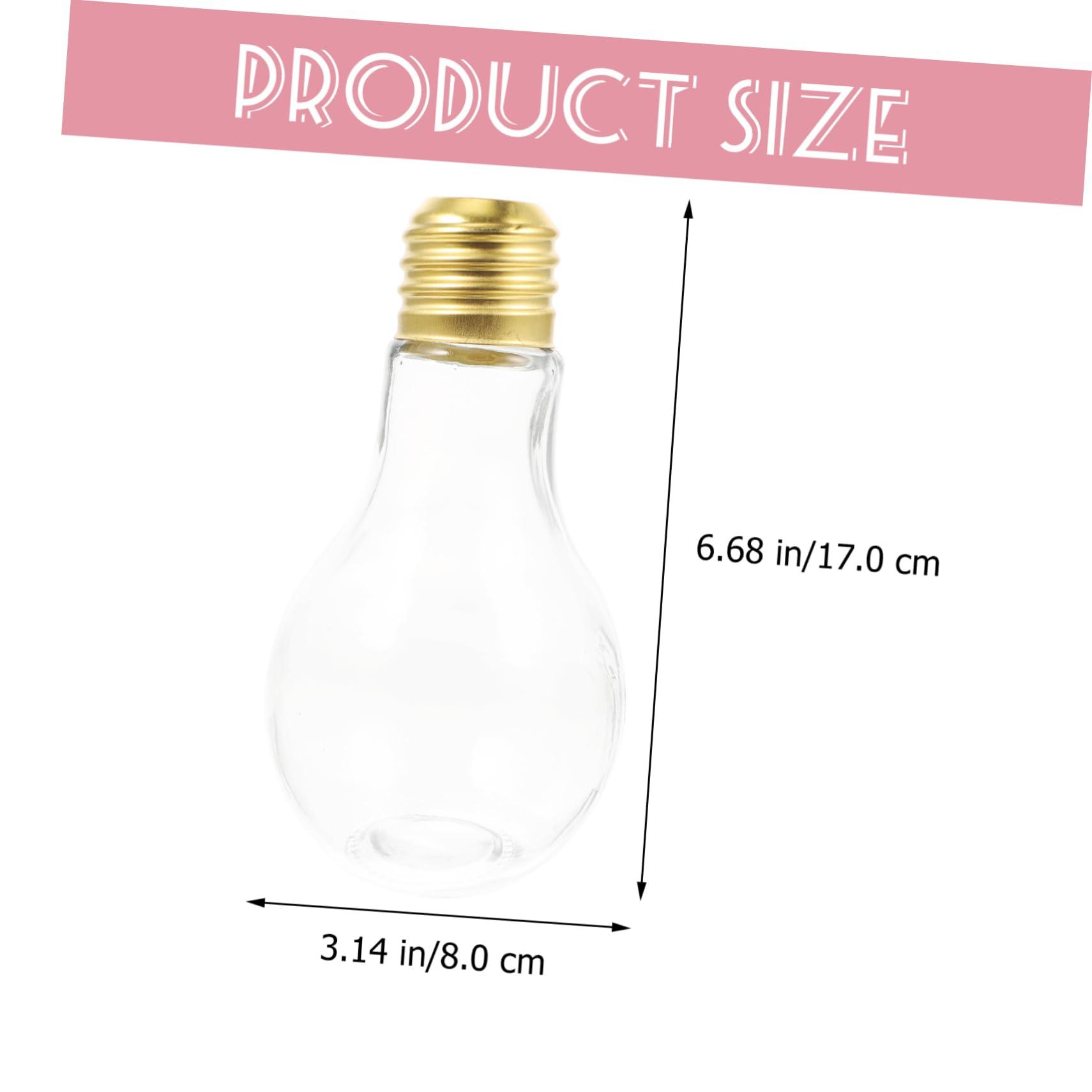 BRIGHTFUFU BRIGHTFUFU Light Bulb Drinking Bottles Light Bulb Drinking Glasses 400ml Light Bulb Drinking Bottle Glass Stylish Bulb Cup for Cocktails Beers Decorative Vase Random Style
