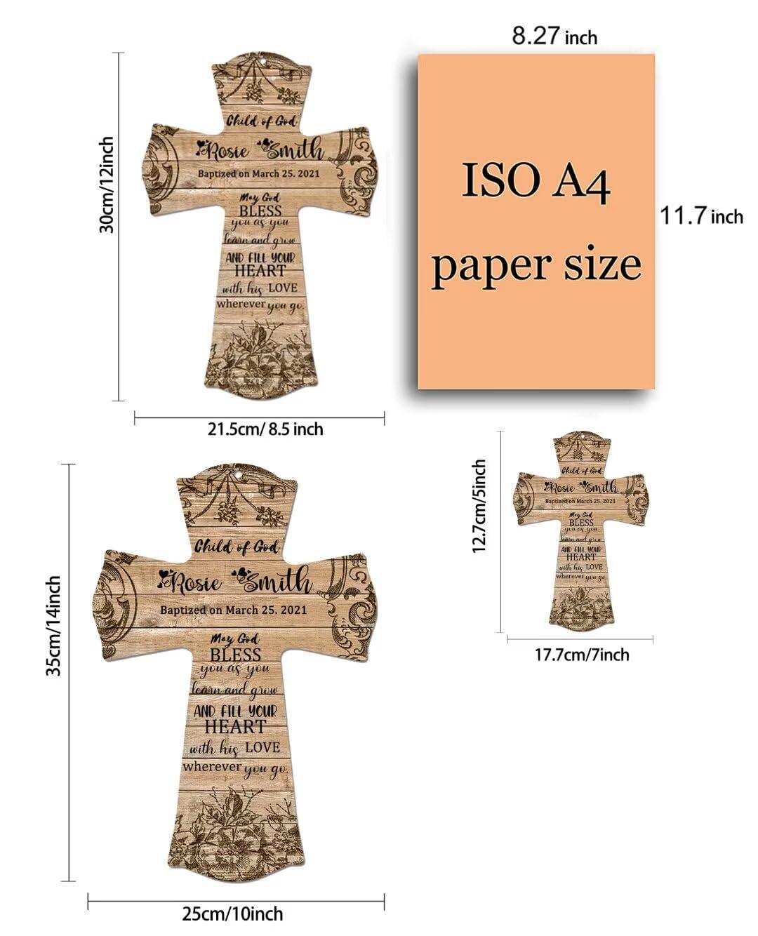 CALUOHO CALUOHO Mexican Talavera Ceramic Crucifix Wall Cross,Hand Painted Floral Hanging Wood Cross Wall Art Home Decor Wooden Cross Craft Gift 5x7 inch