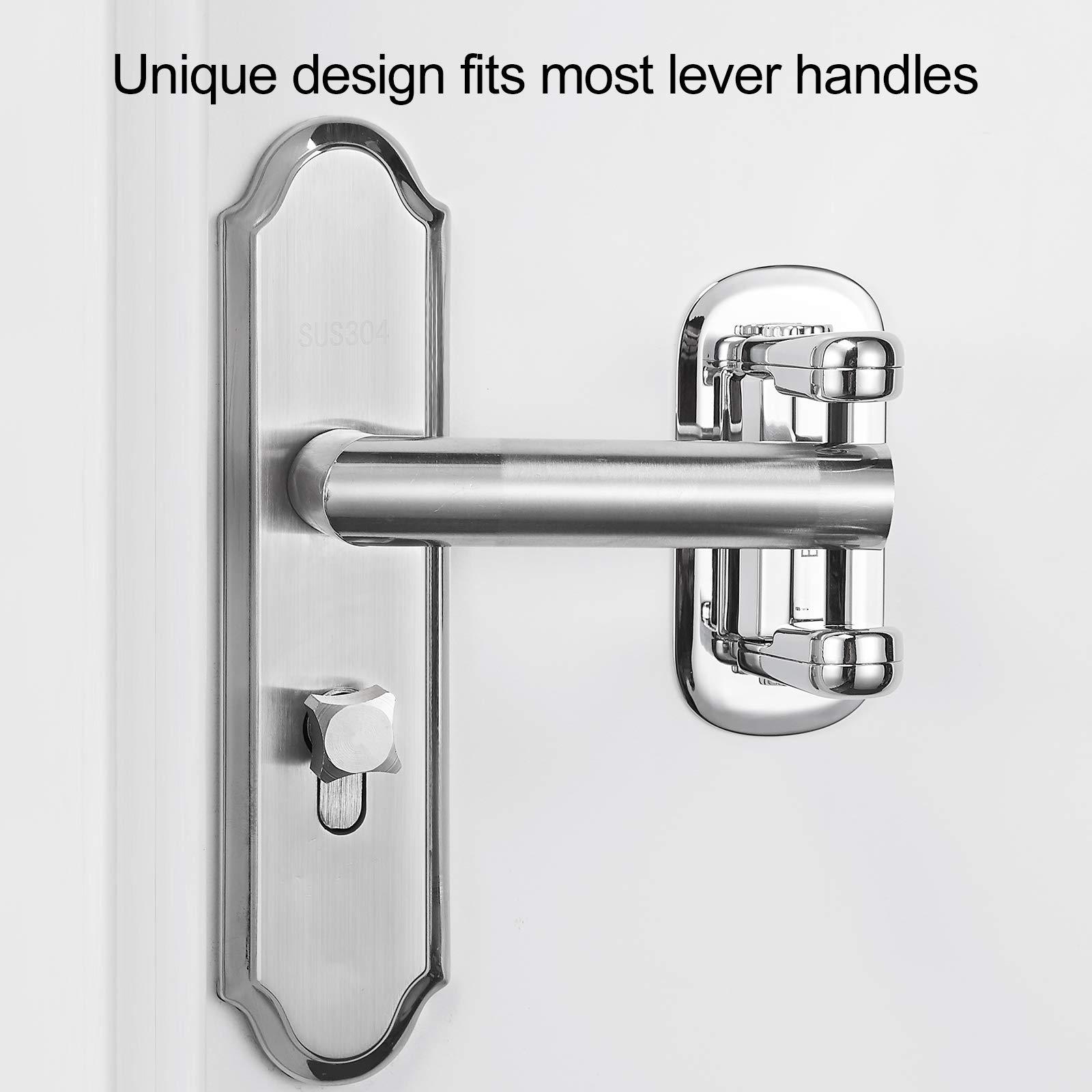 BBTKCARE BBTKCARE Door Lever Lock | Easy DIY InstallationWidely Compatible with Standard Door Handles 2 Pack