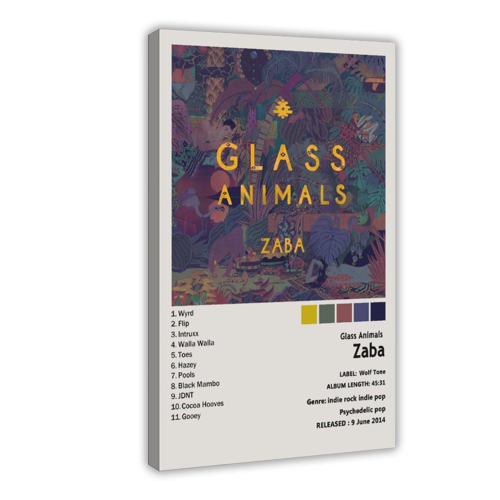 Generic Glass Poster Animals Za Ba Album Posters Canvas Poster Wall Art Decor Print Picture Paintings for Living Room Bedroom Decoration Frame-style Frame-style20x30inch(50x75cm)