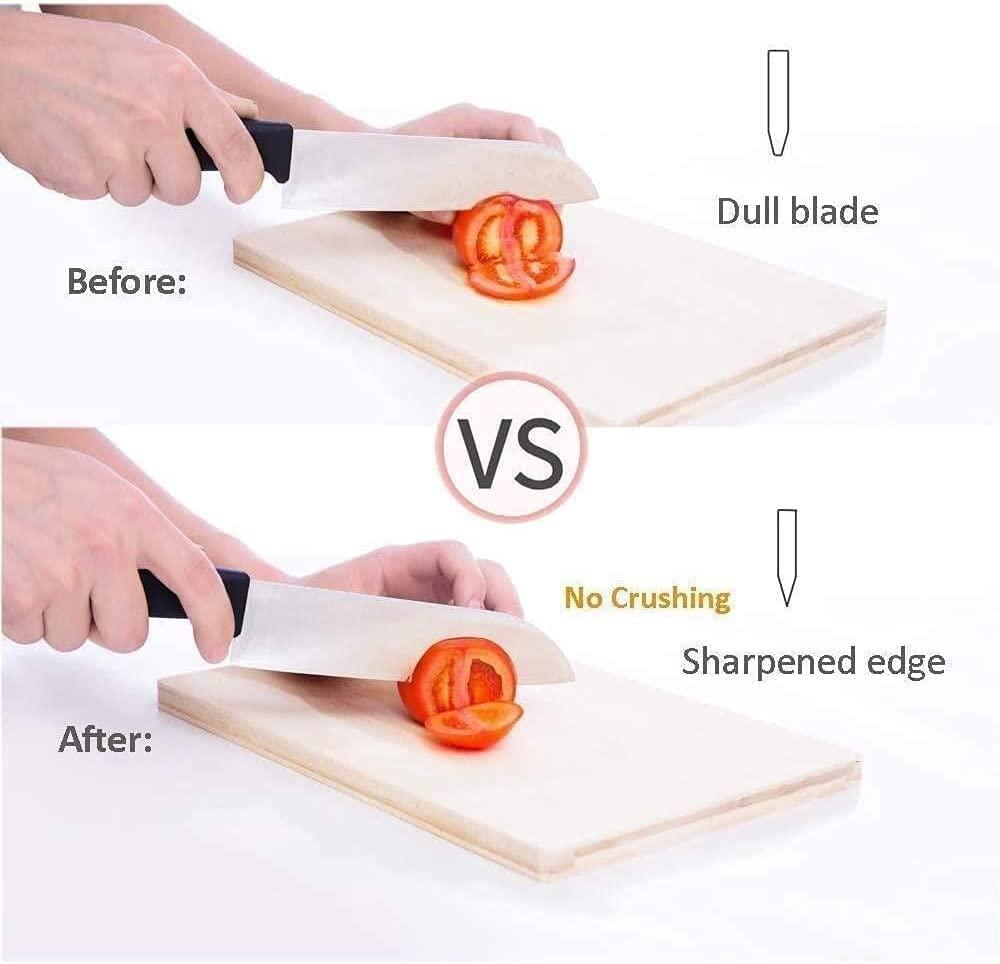 HomeLoft Basics Blade Sharpener, Manual Knife Sharpeners, Multifunctional Sharpener Household Cooking Stick Chopper Knife Sharpening Fast Manual Diamond Sharpening Stone Kitchen Gadget Gifts