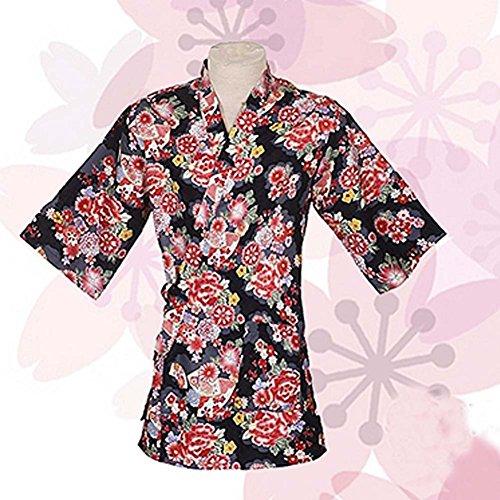 FANCY PUMPKIN Japanese Working Clothes Chef Coat Jacket Kimono Sushi Restaurant Bar Hospitality Uniforms, E-09