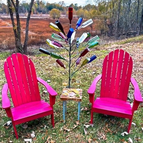 BottleTree The Big Daddy Bottle Tree | Outside Yard Garden Decor | No Assembly Required | Displays 25 Bottles | 5 ft (60\") Tall | Heavy Duty Welded Solid Raw Steel | Unpainted | Made in Mississippi USA