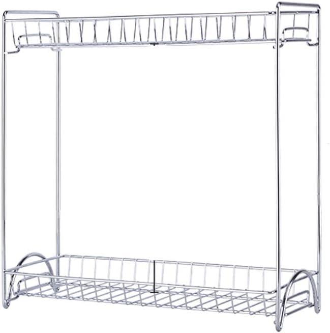 RhLLvJ RhLLvJ Kitchen Organizer Spice Jar Shelf Organizer 2 Tier Stainless Steel Spice Bottle Rack Holder Storage Kitchen Countertop Shelves
