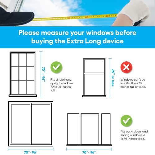 The Lock-It Block-It The Lock-it Block-it Extra Long (1 Device) Home Security Adjustable Window Security Bars/Window Lock Bar, Security Bar for Sliding Glass Door, Child Safety Lock & Sliding Patio Door Security Bar