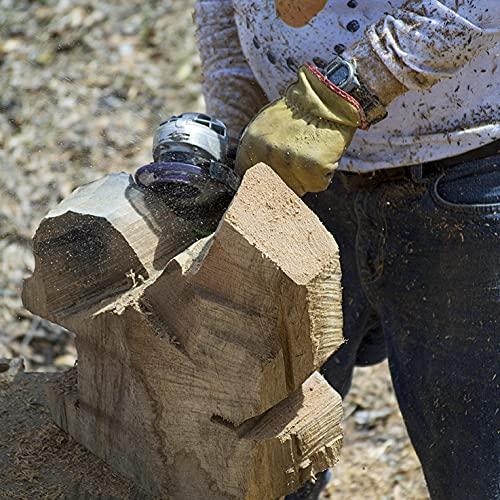 King Arthur's Tools King Arthur's Tools Original and Patented Round Coarse Blue Holey Galahad Tungsten Carbide Disc for Woodworking, Shaping, and Smoothing - Fits most Standard 4 1/2", 115-125mm Angle Grinders #47851 RCB