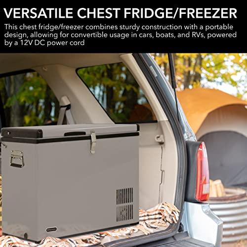 Whynter Whynter 85 Qt. Portable Refrigerator / Portable Freezer for Travel - Chest Freezer / Fridge for Car, Camping, RVs & More, -8F to 50F Temperature Range, AC 110V/ DC 12V, FM-85G, Gray