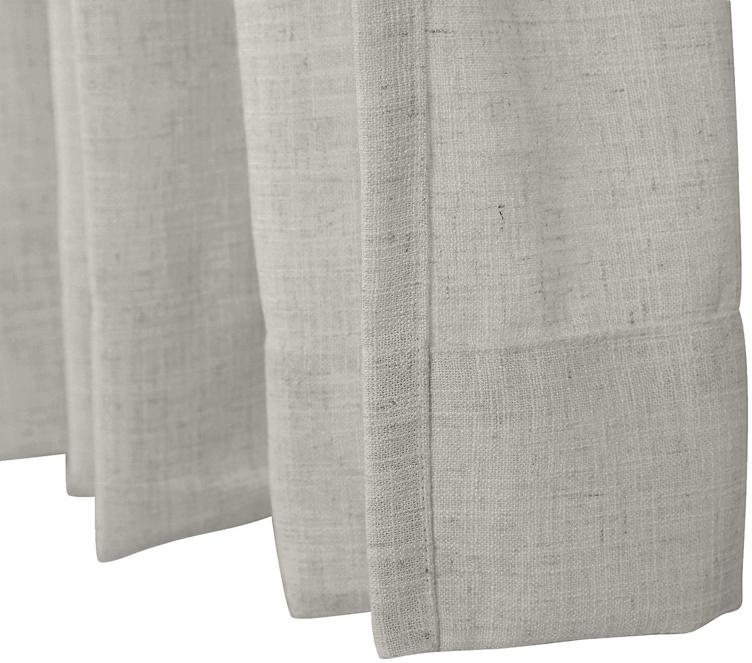 DotheDrape DotheDrape Pinch Pleat Curtain, 120 W x 96 L inch Light Filtering Linen Curtain Drape Panel for Living Room and Silding Door (1 Panel, Light Grey)