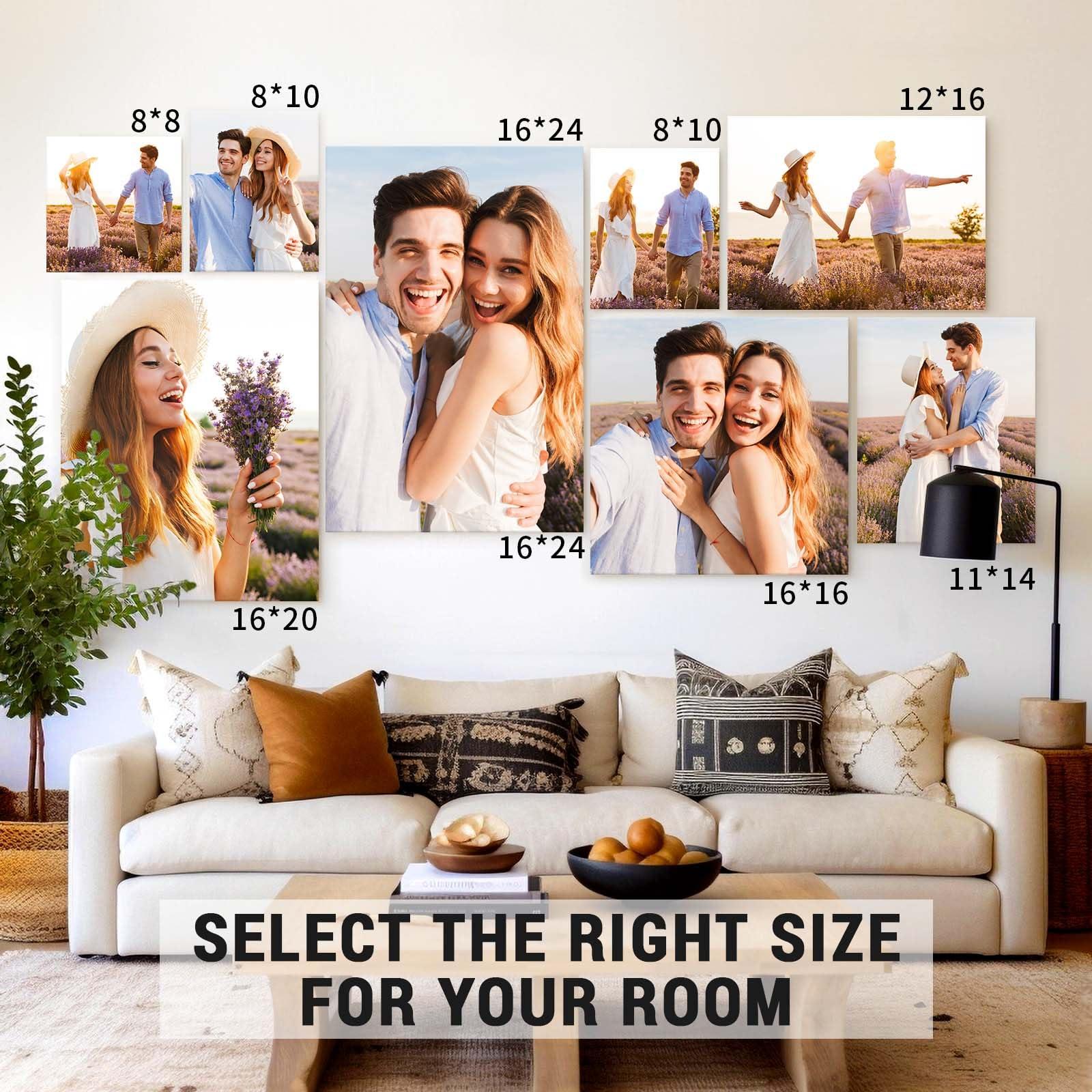 Texas Art Custom Canvas Prints with Your Photos, Personalized Picture to Canvas Print, Custom Wall Art for Bedroom, Living Room, Wedding Baby Pet Family, Customized Gift for Men/Women,24x30in