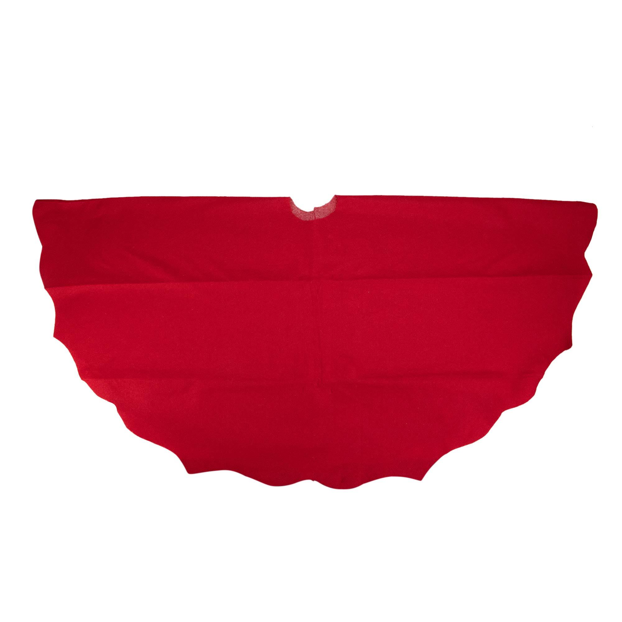 Northlight Northlight Scalloped Edge Christmas Tree Skirt - 48\" - Red
