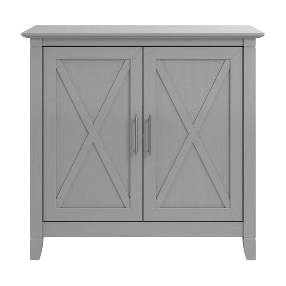Bush Furniture Bush Furniture Key West Small Storage Cabinet with Doors and Shelves in Cape Cod Gray, 2 Door Accent Chest for Home Office, Living Room, Entryway