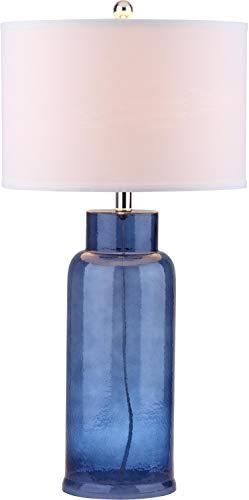 Safavieh SAFAVIEH Lighting Collection Glass Bottle Blue 30-inch Bedroom Living Room Home Office Desk Nightstand Table Lamp Set of 2 (LED Bulbs Included)