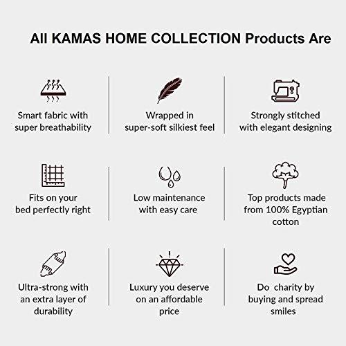Kamas Home Collection Kamas 6PC Sheet Sets California King Dark Grey 1000 Thread Count Egyptian Cotton, Sateen Weave for Soft&Comfort Feel, Fits Mattress Upto 18\'\' Deep Pocket (Cal.King- 6 PC Sheet Sets, Dark Grey)