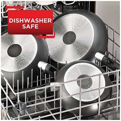 T-fal T-fal Specialty Nonstick Saute Pan with Glass Lid 5 Quart, Oven Broiler Safe 350F, Cookware, Deep Frying Pan with Handle, Skillet, Kitchen, Pots and Pans, Dishwasher Safe, Black