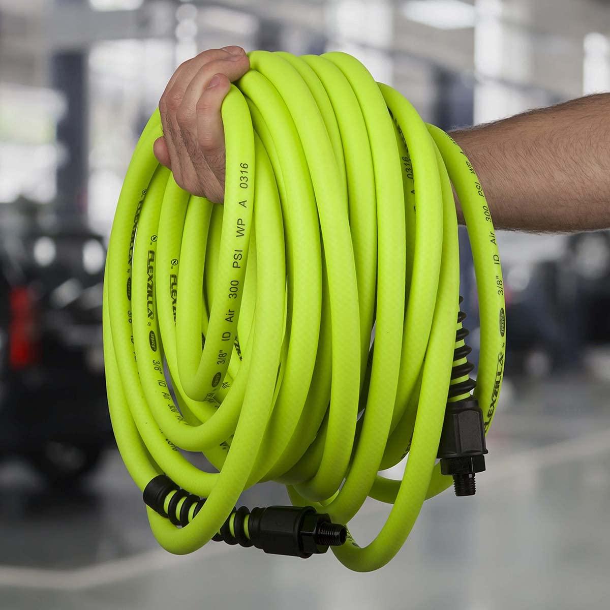 Flexzilla Flexzilla Pro Air Hose, 3/8 in. x 50 ft., Heavy Duty, Lightweight, Hybrid, ZillaGreen - HFZP3850YW2
