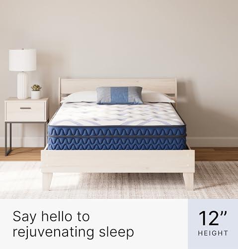 Signature Design by Ashley Signature Design by Ashley Full Size Stack 12 Inch Hybrid Medium Plush Cooling Gel Infused Memory Foam Mattress for Pressure Relief