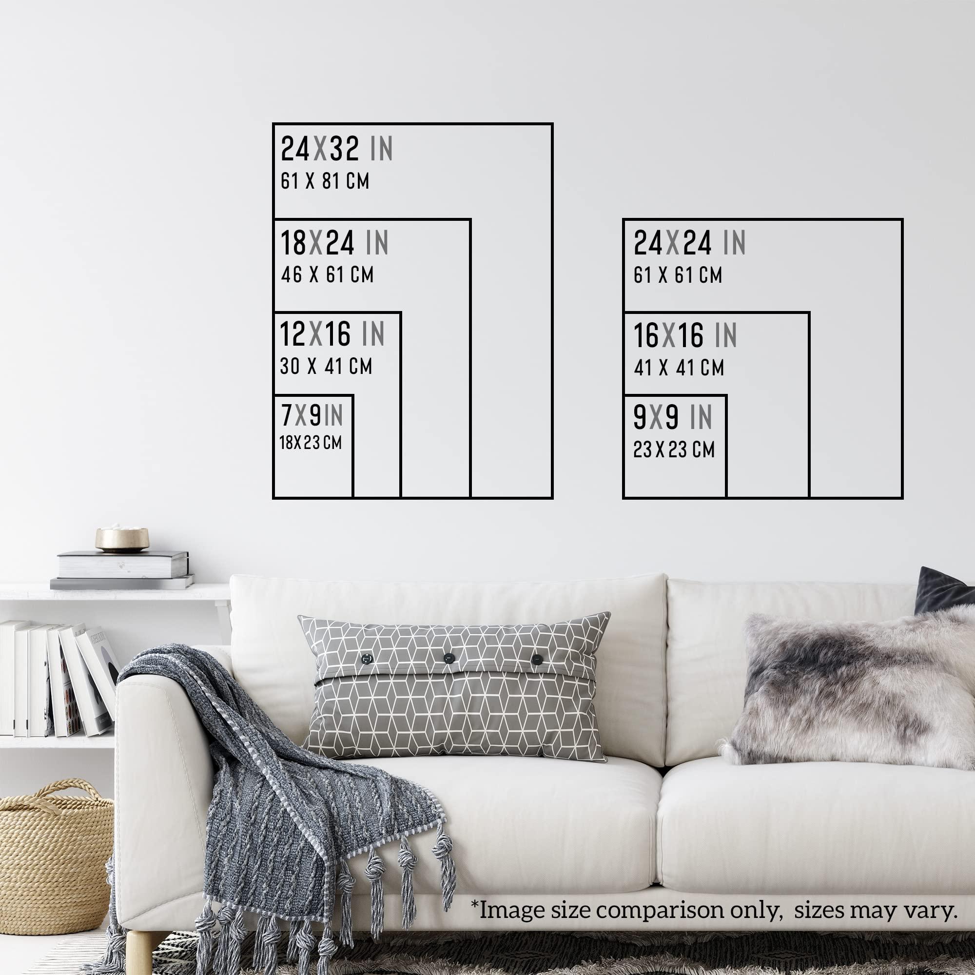 Wee Blue Coo Wee Blue Coo Retro Boho Space Starscape Abstract Mid Century Style Navy Teal Orange Cream Premium Wall Art Canvas Print 18X24 Inch