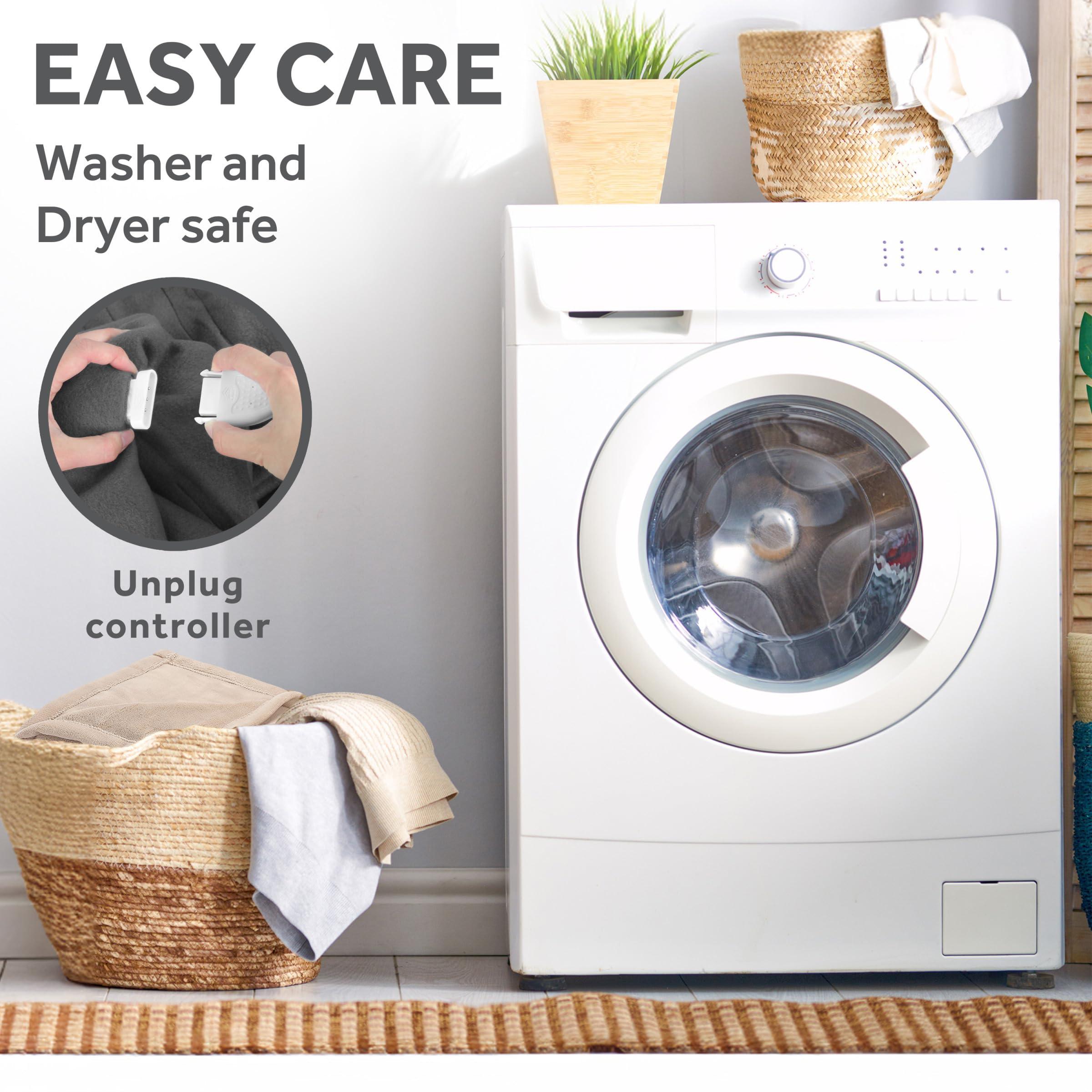 Sunbeam Sunbeam Electric Throw Royal Luxe Microplush Heated Blanket, 4 Heat Settings, 4-Hour Auto Shut-Off, Fast Heating, Warm and Cozy, Peyote Color, 50\" x 60\"