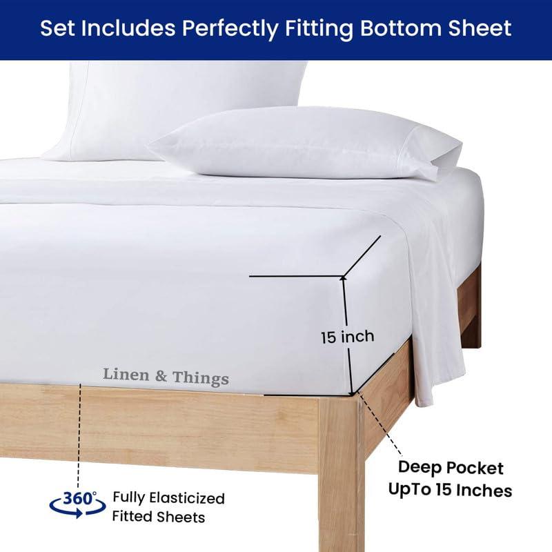 SmartSF Texas King Size (80\" x 98\") 800 Thread Count Luxury Egyptian Cotton Bed Sheets, Sateen Weave, 4PCs Luxury Soft Bed Sheet Set 15\" Deep Pocket - Teal Solid