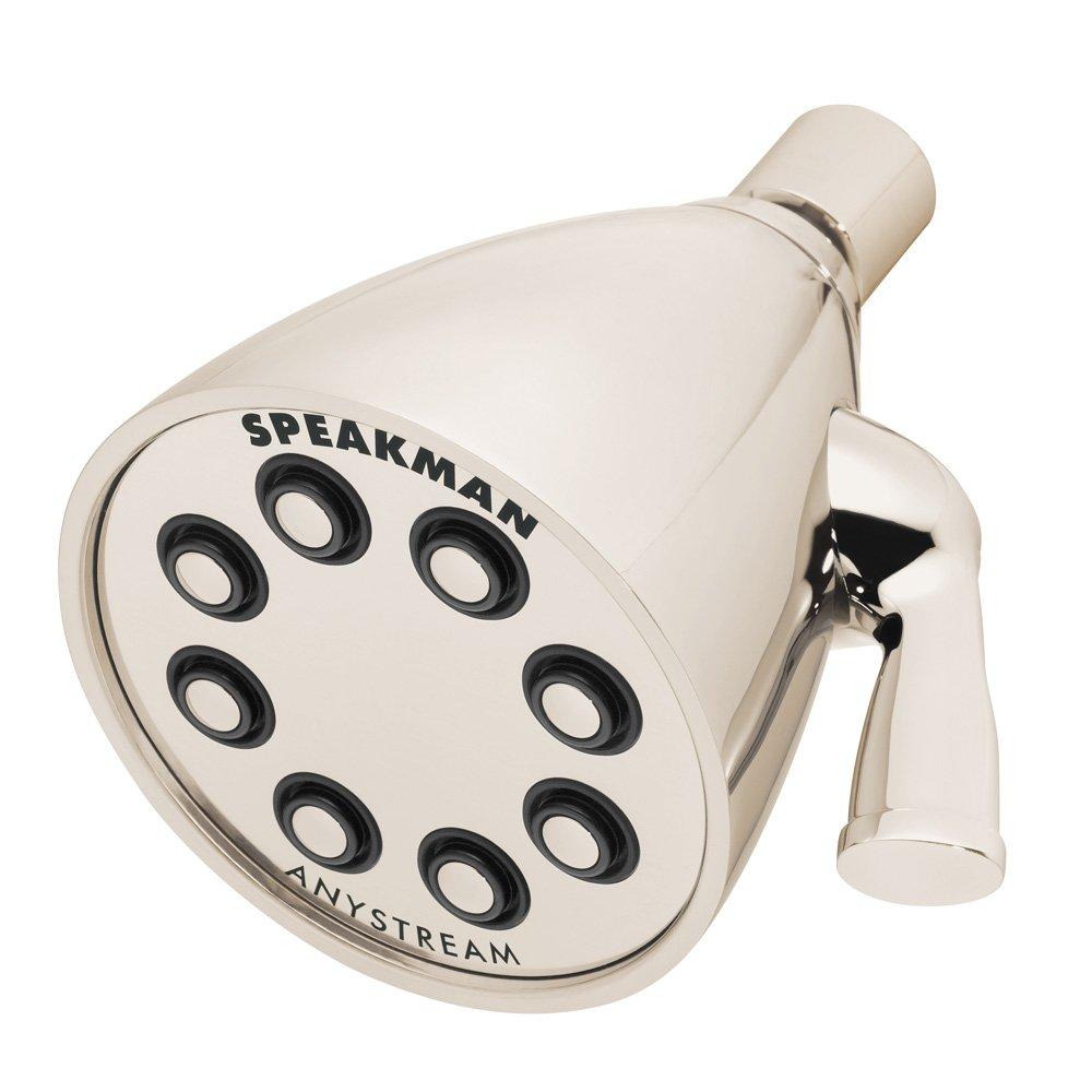 Speakman Speakman S-2251-PN Signature Icon Anystream High Pressure Adjustable Solid Brass Shower Head, Polished Nickel