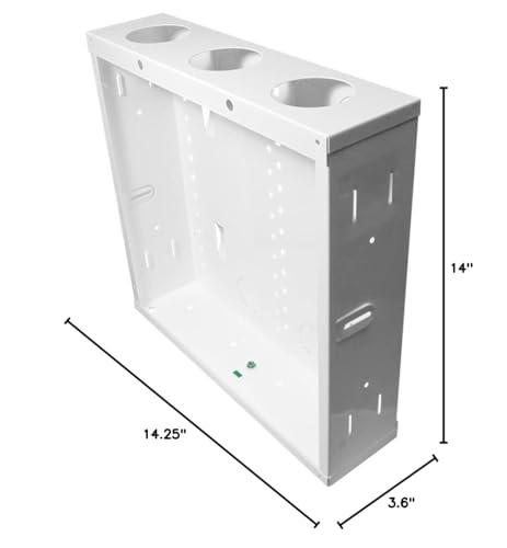 On-Q Legrand - OnQ, Cable Management, Structured Media Enclosure, In-Wall Enclosure, 14 inch, Glossy White, EN1480