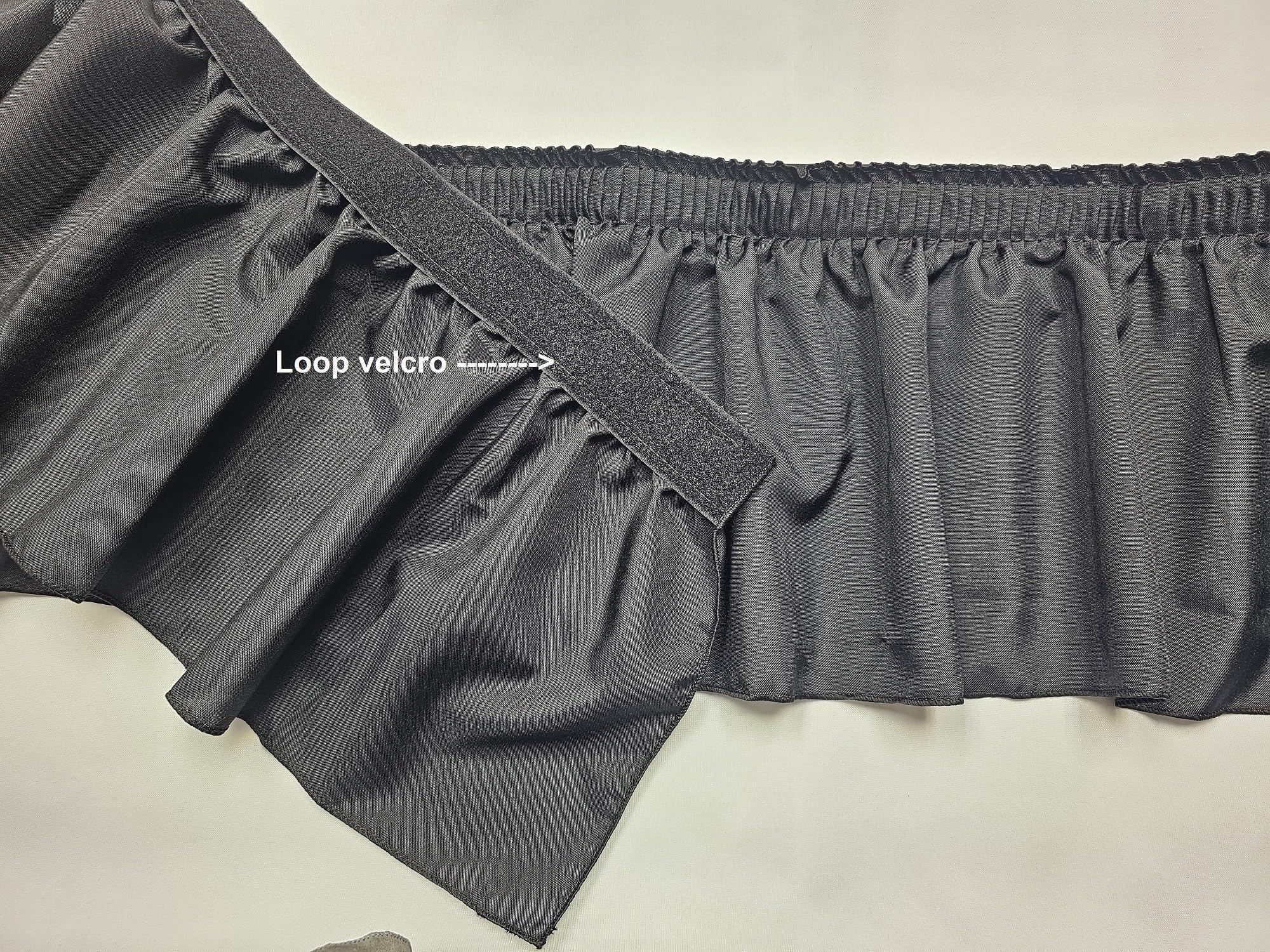 Generic Generic Stage Skirt, Black Stage Skirting Shirred Pleat, Any Length and Height (12ft Lenght x 8\"\" Height)