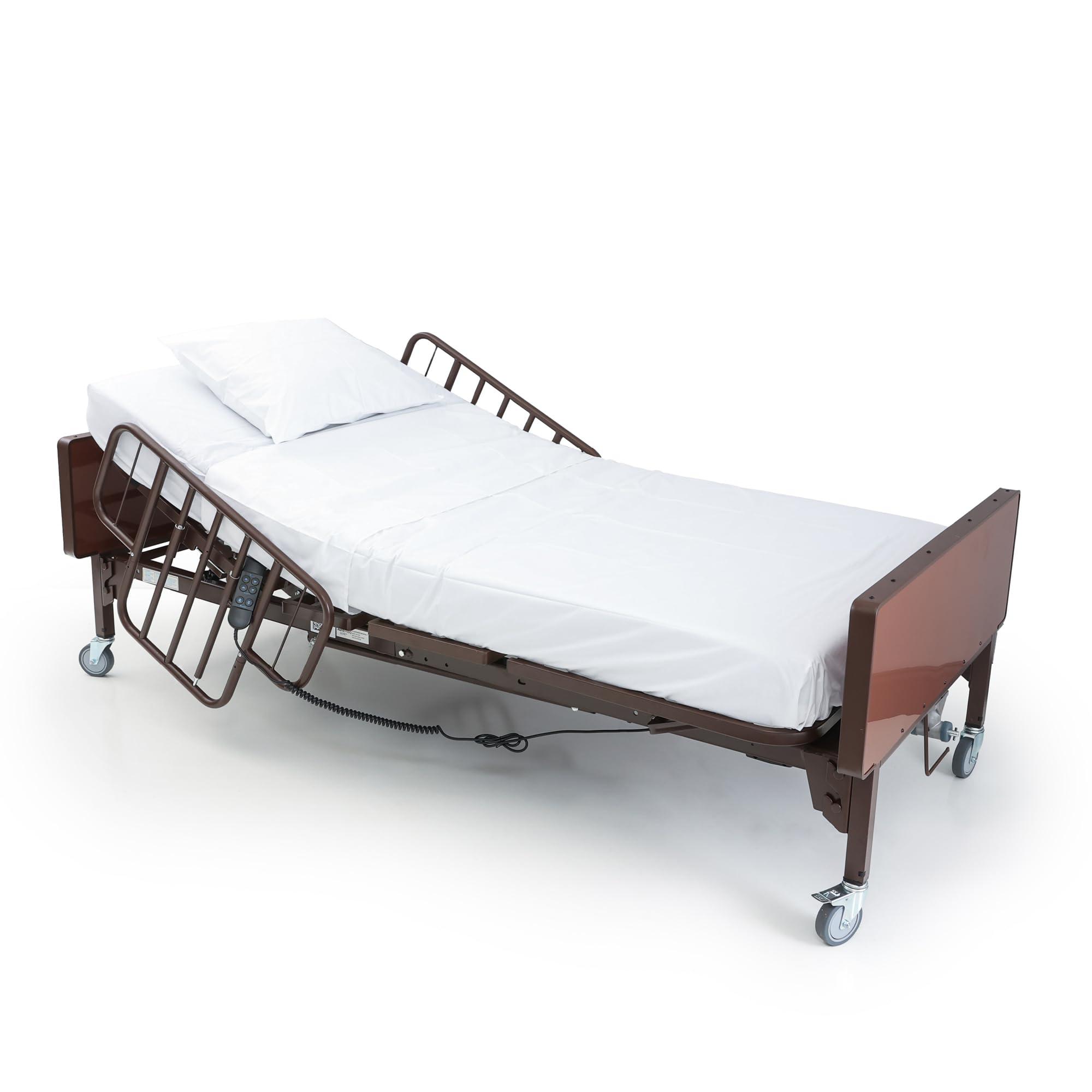 AireMed AireMed Bariatric Hospital Bed Sheets Set - 42 x 80 - Soft, Durable, and Hygienic Bedding for Home & Facilities - Flat Sheet, Fitted Sheet, and Pillowcase - 50/50 Cotton-Poly Blend - 200TC