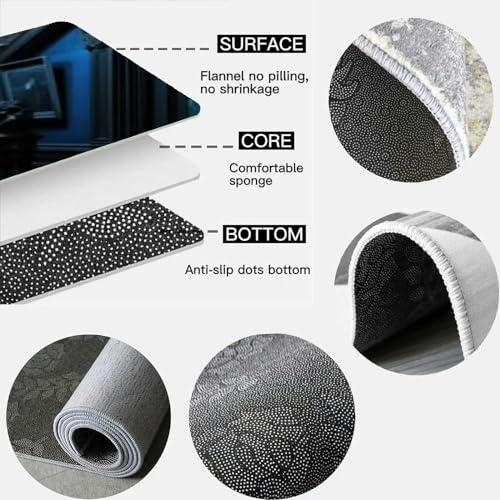 ZaCosy Computer Chair Mat for Hardwood Floor Gaming Rug Carpet Desk Office Chair Mat Floor Mat for Office Chair Gaming Room Stairs an Enchanted Mansion Blue Tones