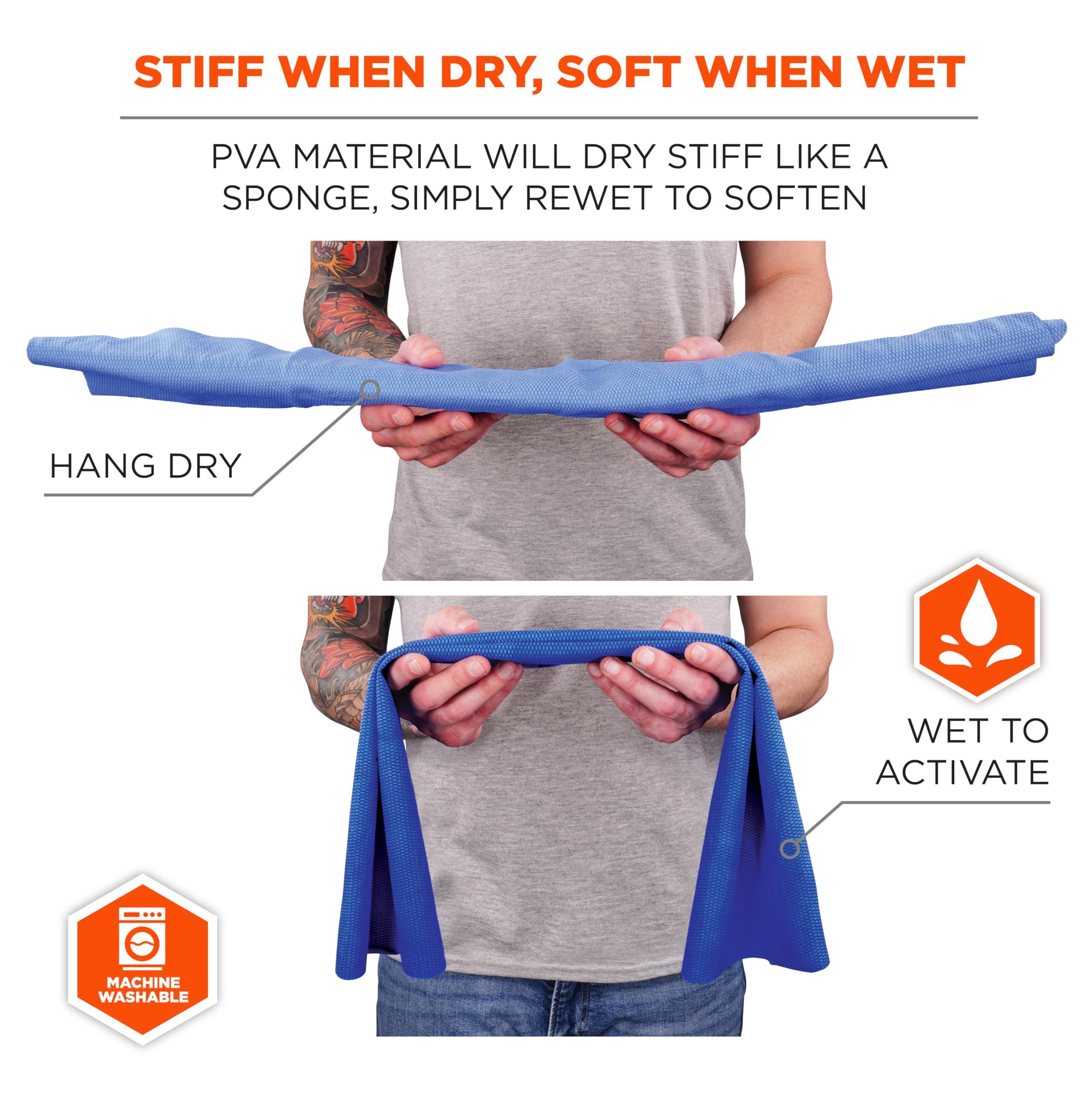 Ergodyne Ergodyne Chill-Its 6602 Evaporative Cooling Towel, Blue 13 inches x 29.5 inches