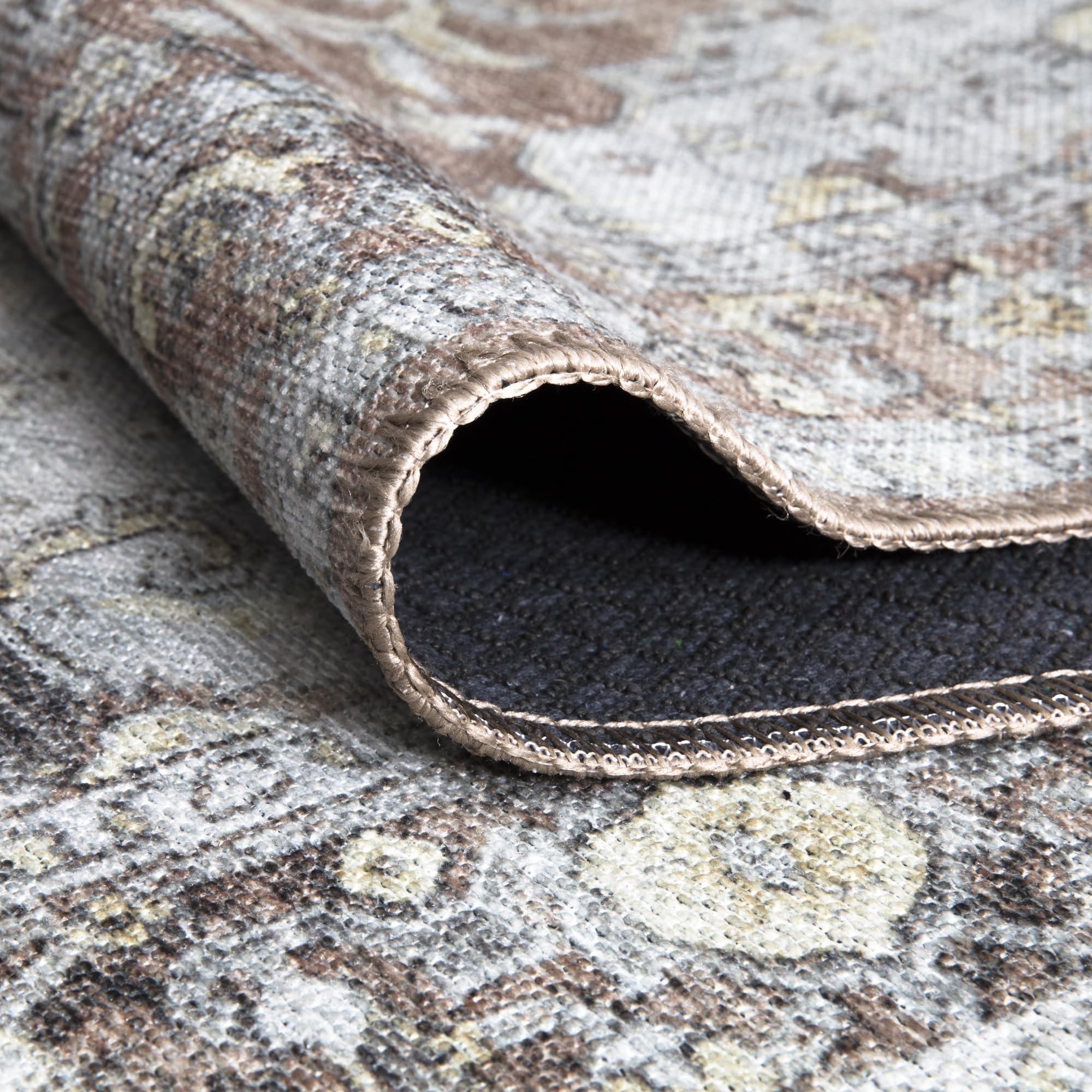 Bloom Rugs Bloom Rugs Washable Non-Slip 6' x 9' Rug - Blush/Beige Traditional Medallion Area Rug for Living Room, Bedroom, Dining Room, and Kitchen - Exact Size: 6' x 9'