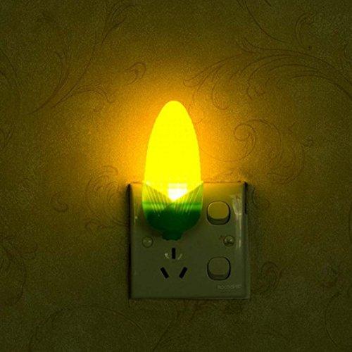 Amants01 Corn Night Light, Light-Sensitive Night Lamp Light,Environmentally-Friendly Plastic Shell Corn Appearance, Energy Saving Beautiful Light 0.2 watt,4inches* 2inches