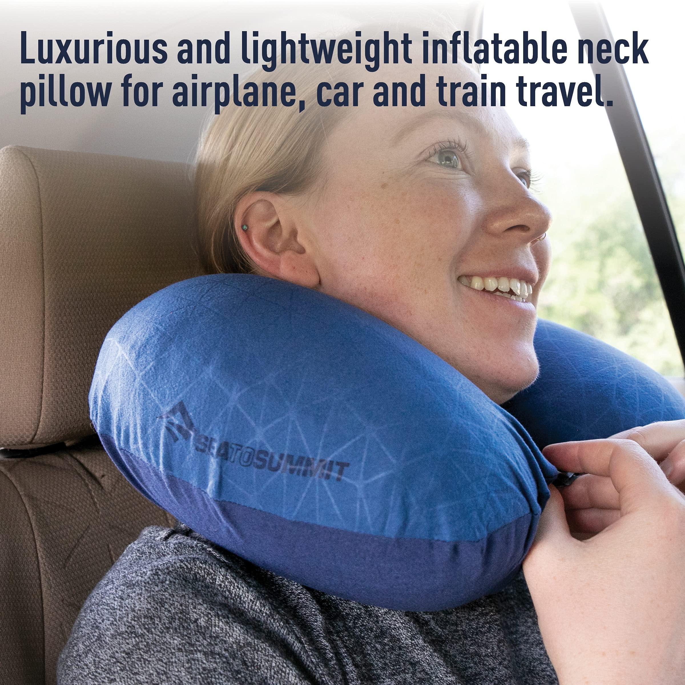 Sea to Summit Sea to Summit Aeros Premium Traveller Inflatable Neck Pillow, Navy Blue