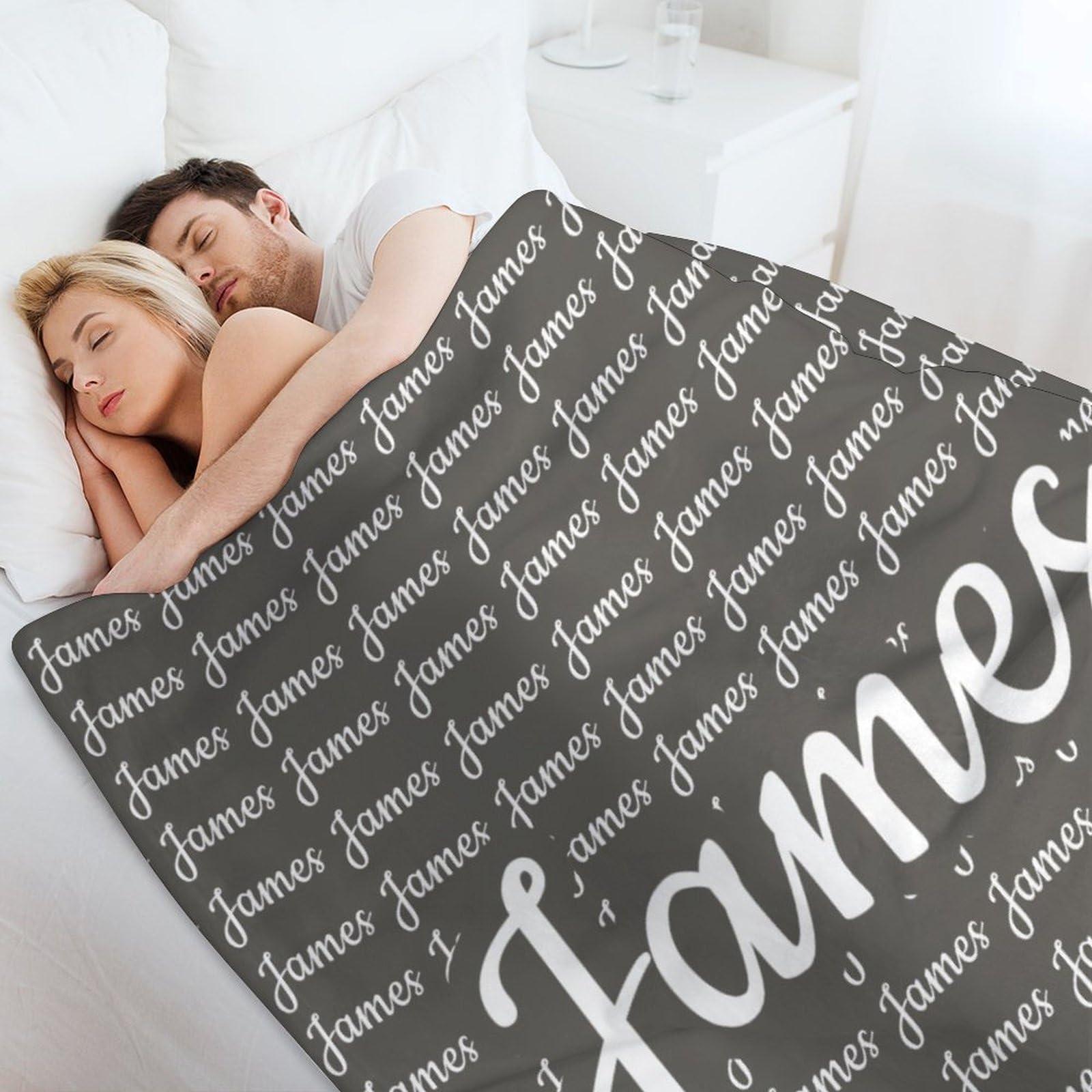 YUEISOA YUEISOA Personalized Name Blankets Customized Blanket with Name,Custom Name Blanket for Kids,Adults for Christmas Blanket Gifts Style 4 48\"x32\"