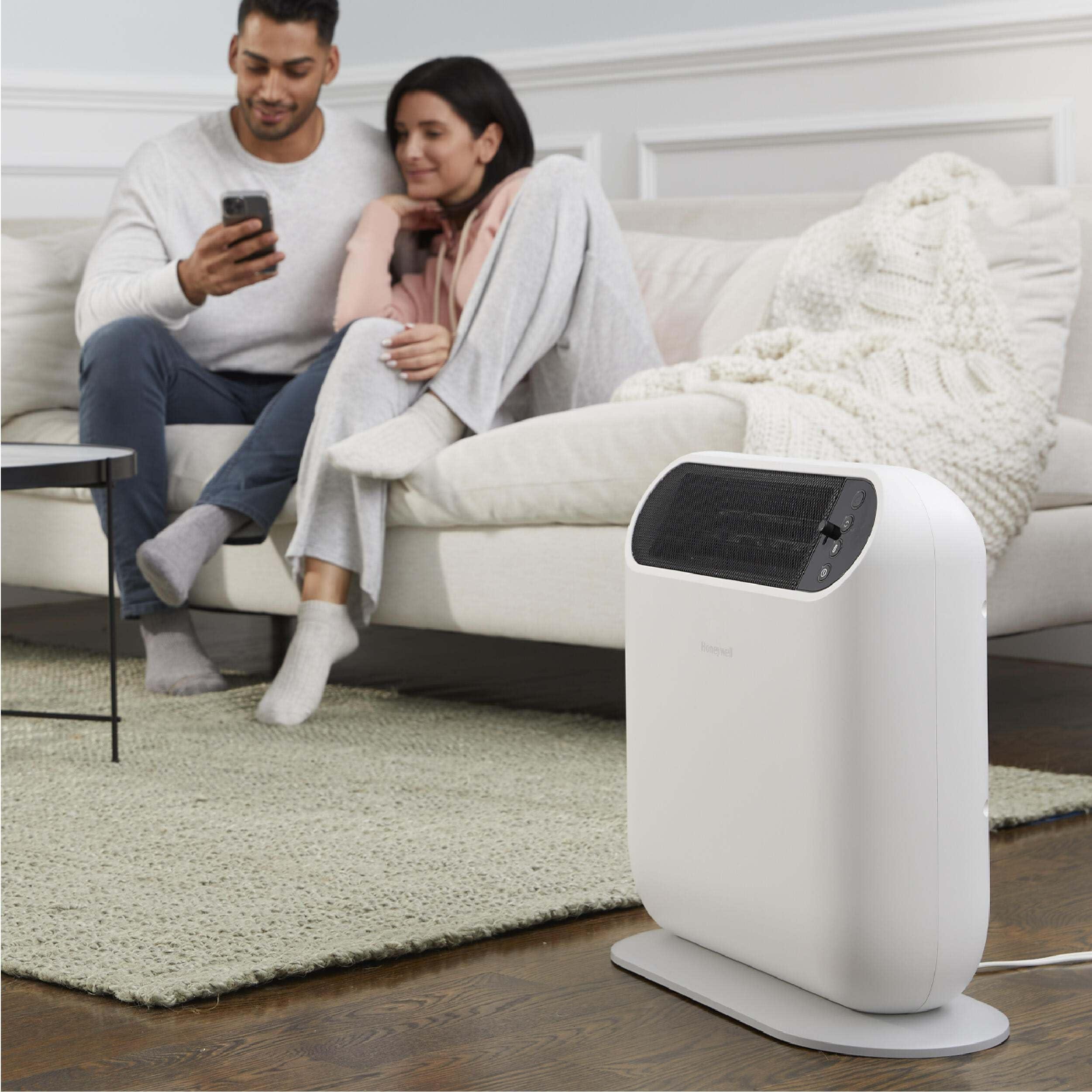 Honeywell Honeywell ThermaWave 6 Ceramic Technology Space Heater, White Ceramic Heater with Programmable Thermostat