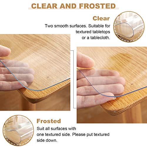 LovePads LovePads 2mm Thick 35.4 x 63 Inch Clear Table Cover Protector, Clear Table Protector for Dining Room Table, Plastic Table Protector, Dining Table Cover, Table Pads for Dining Room Table