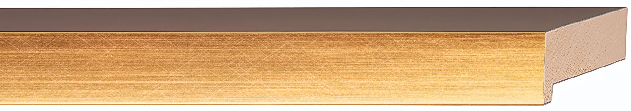 CustomPictureFrames.com 8x21 Shadow Box Gold Cross-Brushed Display Frame | 1.625 Inches Deep Solid Wood | UV Resistant Acrylic Plexiglass Front, Acid Free Backing and Hanging Hardware Included