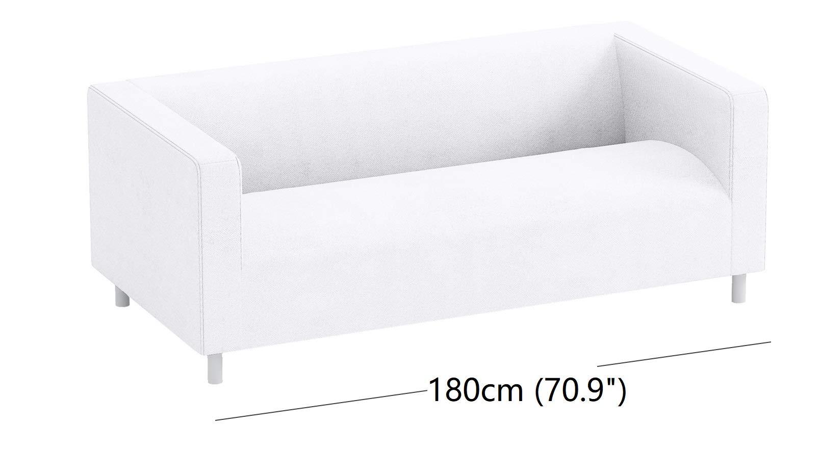 Sofa Pro The PU Leather Klippan Loveseat Sofa Cover Replacement is Custom Made for IKEA Klippan Loveseat Sofa Slipcover. (Dark Brown Faux Leather)