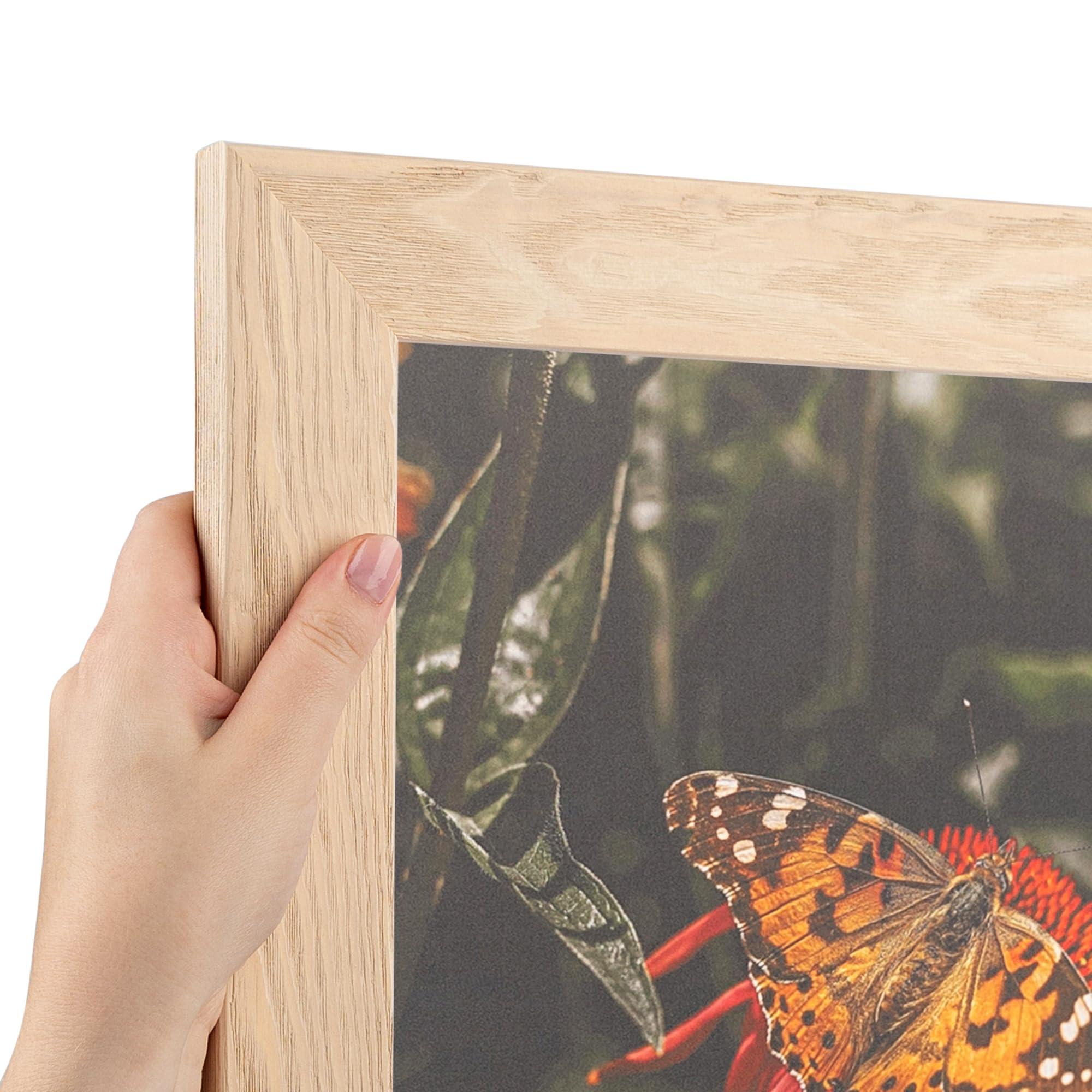 ArtToFrames ArtToFrames 22x28 Inch White Picture Frame, This 1.75 Inch Custom Wood Poster Frame is Clear Stain - Comes with Foam Backing 3/16 inch and Regular Acrylic (FBPL82223-102-22x28)