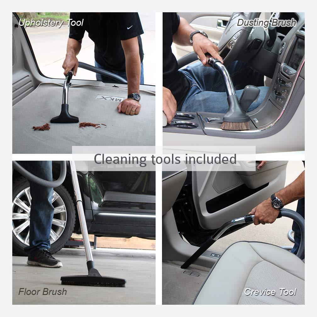 VacuMaid VacuMaid GV30PRO Wall Mounted Garage and Car Shop Vacuum Cleaner with 30 ft. Hose, Tools, and 7 Gallon Bag