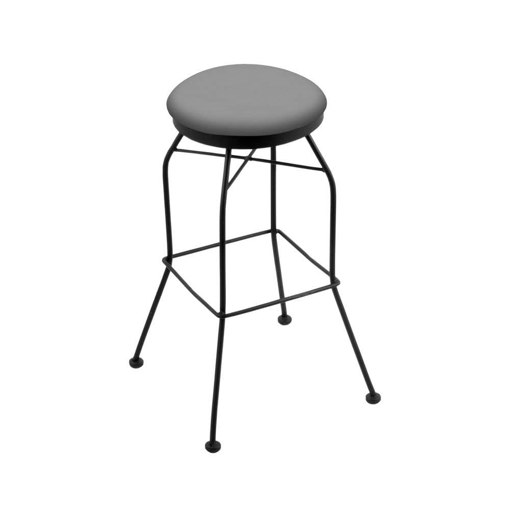 Holland Bar Stool Co. 3020 30\" Swivel Bar Stool with Black Wrinkle Finish and Canter Folkstone Grey Seat