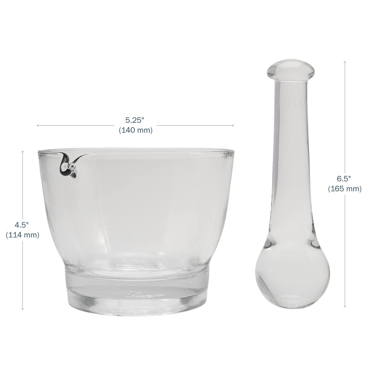 APOTHECARY PRODUCTS Apothecary Products Mortar and Pestle Bowl, Mixer and Grinder for Medicine, Glass (16 oz)