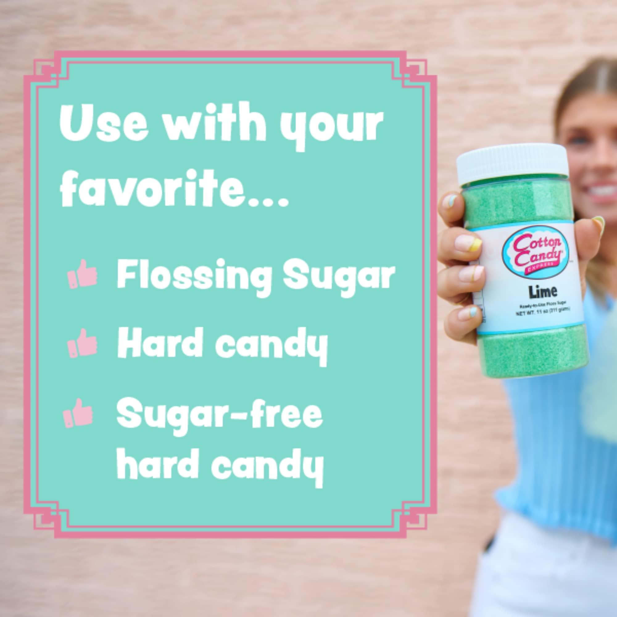 Cotton Candy Express Cotton Candy Express CC1000-S Cotton Candy Machine, with 5 - 11oz. Jars of Cherry, Grape, Blue Raspberry, Orange, Pink Vanilla Floss Sugar & 50 Paper Cones Easy to Use and Clean