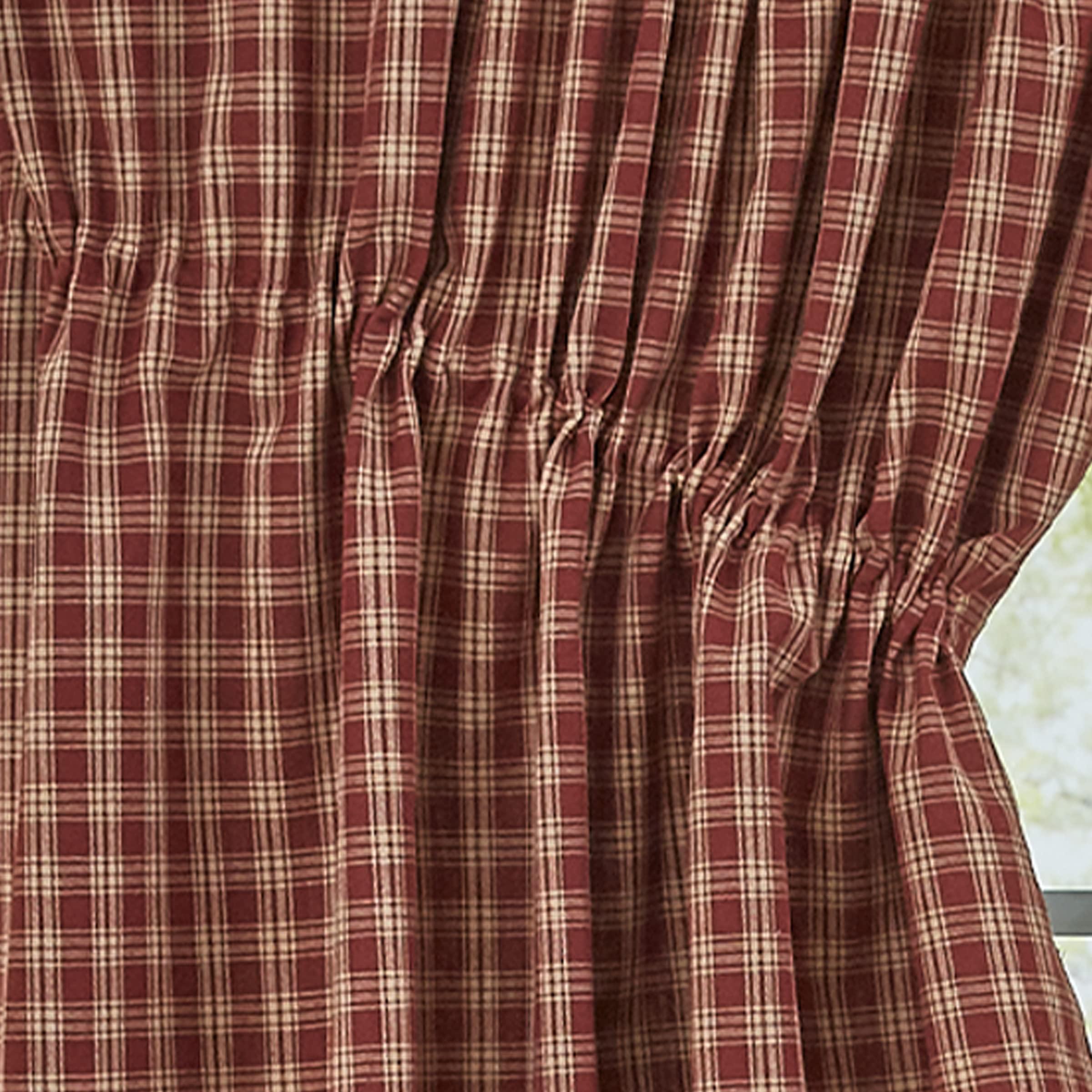 Park Designs Park Designs Red Sturbridge Gathered Swag 72\'\'L